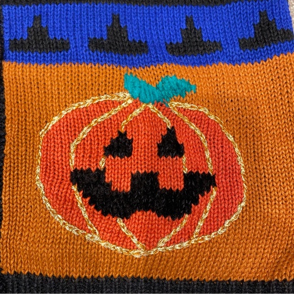 Vintage Spice Of Life Halloween Vest Woman's L Black Cat Candy Pumpkin - Picture 6 of 10